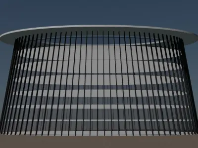 Building facade in concept 2402 3D model