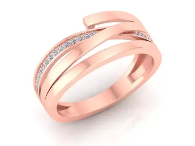 Swirls Solitaire 3D model