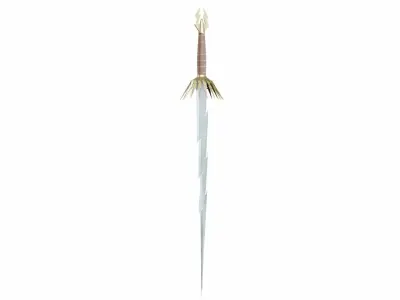 Lightning sword Low-poly 3D model