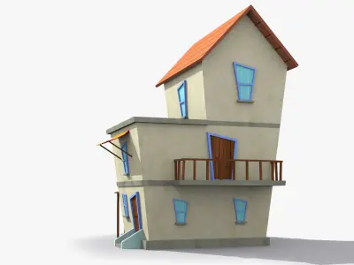 Cartoon House  l Low-poly 3D model