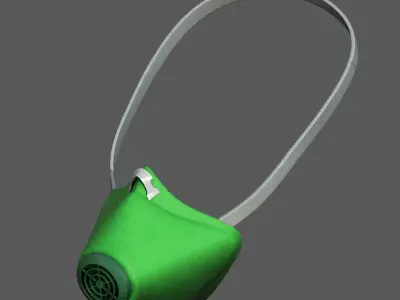Gas mask helmet 3d safety isolated fantasy futuristic  Low-poly 3D model
