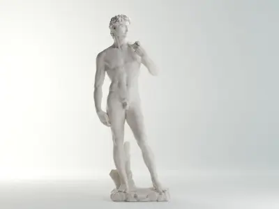 David Sculpture VR AR Mobile-ready Game-ready Low-poly 3D model
