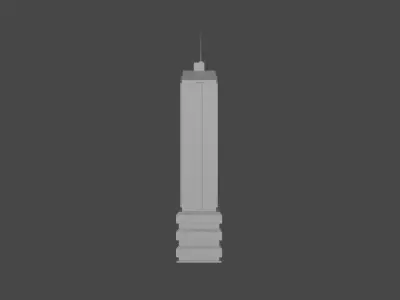Low - poly set of towers Low-poly 3D model