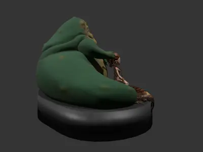 Leia Slave and Jabba the Hutt 3D model