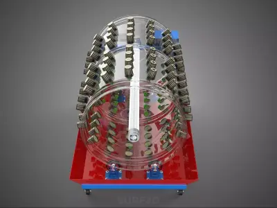 GARDENING ROTARY HYDROPONIC SPIN PLANT GROW FARM CYLINDER SYSTEM 3D model