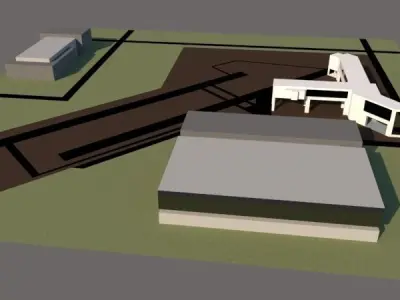 The Luke airport  Low-poly 3D model