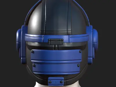 Helmet scifi fantasy futuristic military Scifi  Low-poly 3D model get