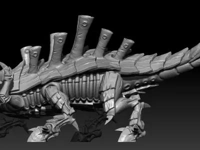 Ankylofex creature with claws 3D print model