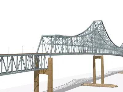 Bridges USA Low-poly 3D model