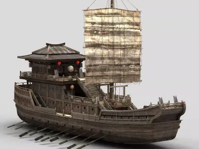 Ancient Chinese Ship 03 3D model