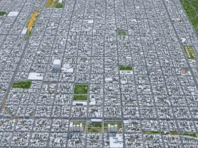 San Miguel de Tucuman Argentina 30km AI Low-poly 3D model
