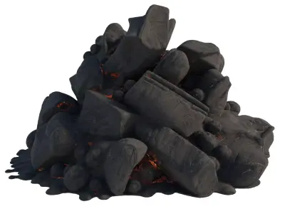coal pile Low-poly 3D model