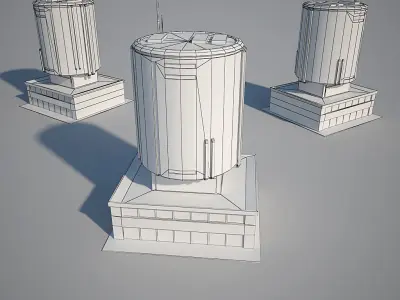 Industrial Building 03 Low-poly 3D model