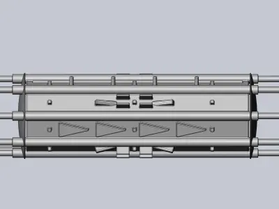 Orion Drive Two Ended Interstellar Ship Concept 3D print model