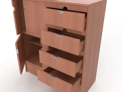 commode 20 Low-poly 3D model