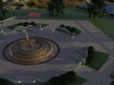 Model of Europe Square 3D model