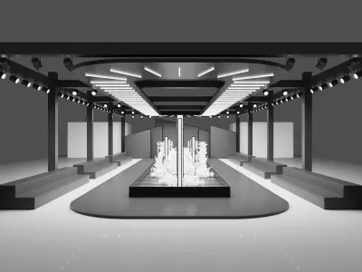 Minimalistic Fashion Show Stage 3D model