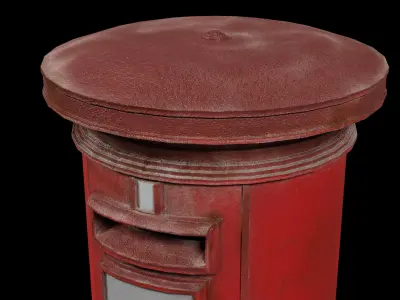 English Mailbox Low-poly 3D model