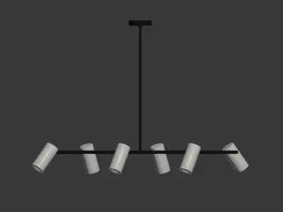 Obie Diner 6 Light Pendant By Made 3D model