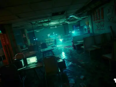 Restaurant Crime Scene Low-poly 3D model