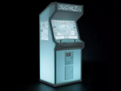 Street Fighter II Arcade Cabinet with Lithophane 3D print model