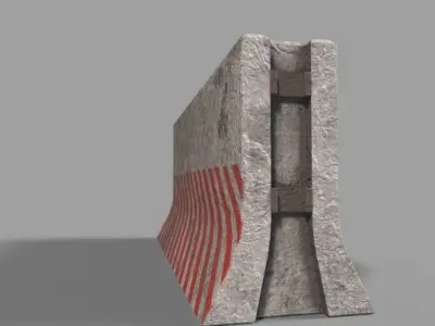 Concrete Block PBR Model Low-poly 3D model
