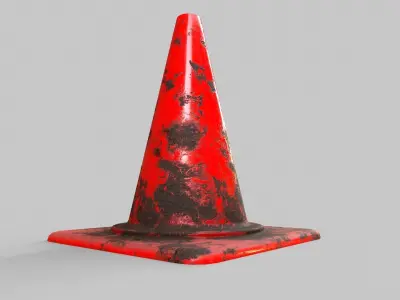 Traffic Cone V1 - 005 Low-poly 3D model