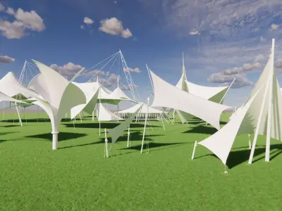 Tensile Structures Collection -A15 3D model