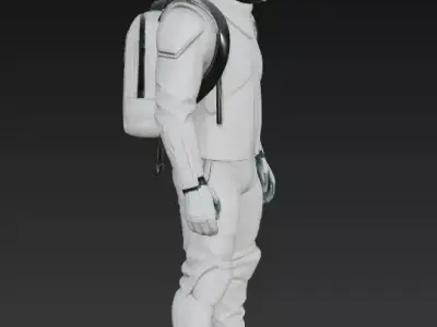 Futuristic Sci-fi Costume Low-poly 3D model