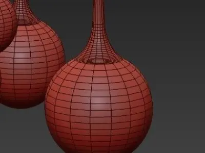 Suspension Blanche Chambre 3D model