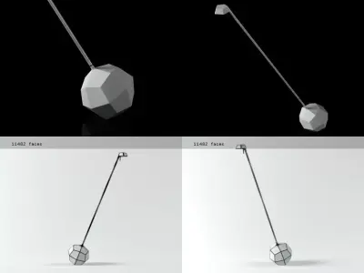 Miyake table lamp designed 3D model