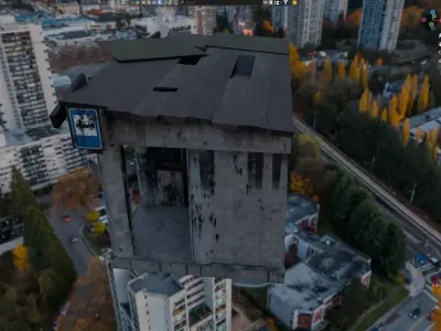 Bus Stop after disaster 3D model