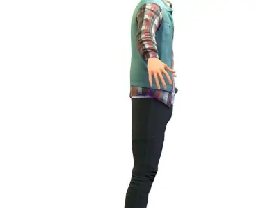 Cartoon Low Poly Style Avatar 014 Low-poly 3D model