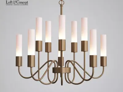 Loft Tube Chandelier 10 3D model purchase
