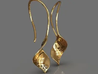Light fashion earrings 3D print model