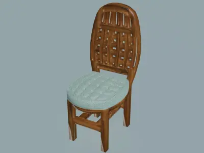Checker backside dining chair 3D model