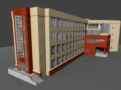 modern building 3D model order