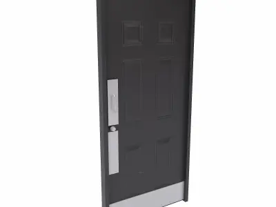 wooden Door   Low-poly 3D model