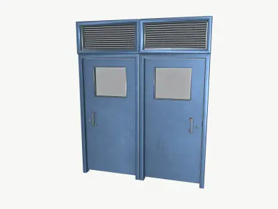 Metal Door Low-poly 3D model