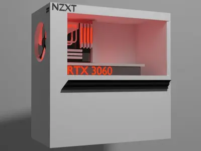 Animated Custom Gaming pc Free 3D model
