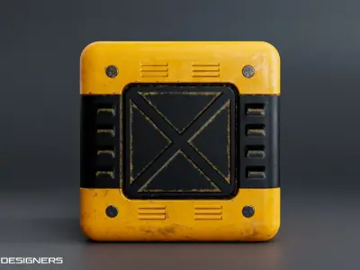 Sci Fi Storage Box Low-poly 3D model