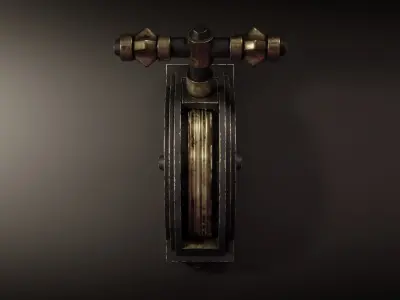 Wall Mounted Lever Mechanism Low-poly 3D model