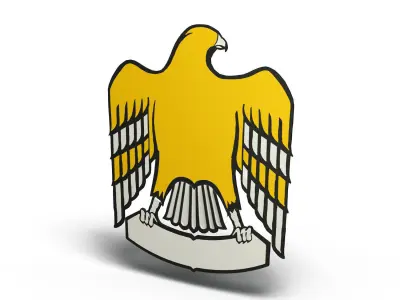Emblem of the United Arab Emirates  3D model