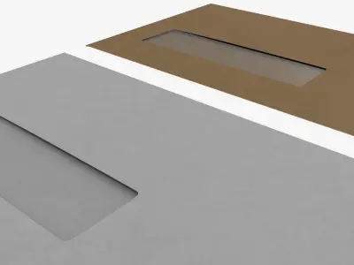 Envelope Size DL Style Window POCKET 3D model