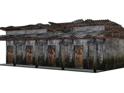 Thai Dorm Abandoned 3D model