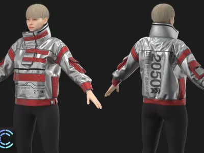 Sci-Fi Female Jacket  Marvelous Designer 3D model