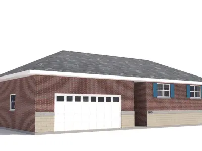 House-002- Low Poly 3D model