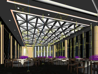 Business Restaurant - Coffee - Banquet  11 3D model