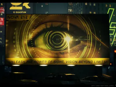 Cyberpunk Billboards Pack Vol 01 Low-poly 3D model