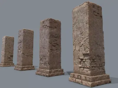 old ruin Low-poly 3D model